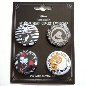 Tim Burton's "Disney's Nightmare Before Christmas" Set of (4) pinback buttons